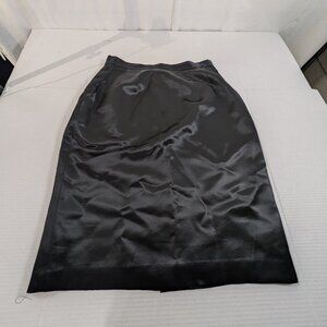 Anne Klein II Women's 12 Wool/Silk Black Skirt Vintage